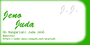 jeno juda business card